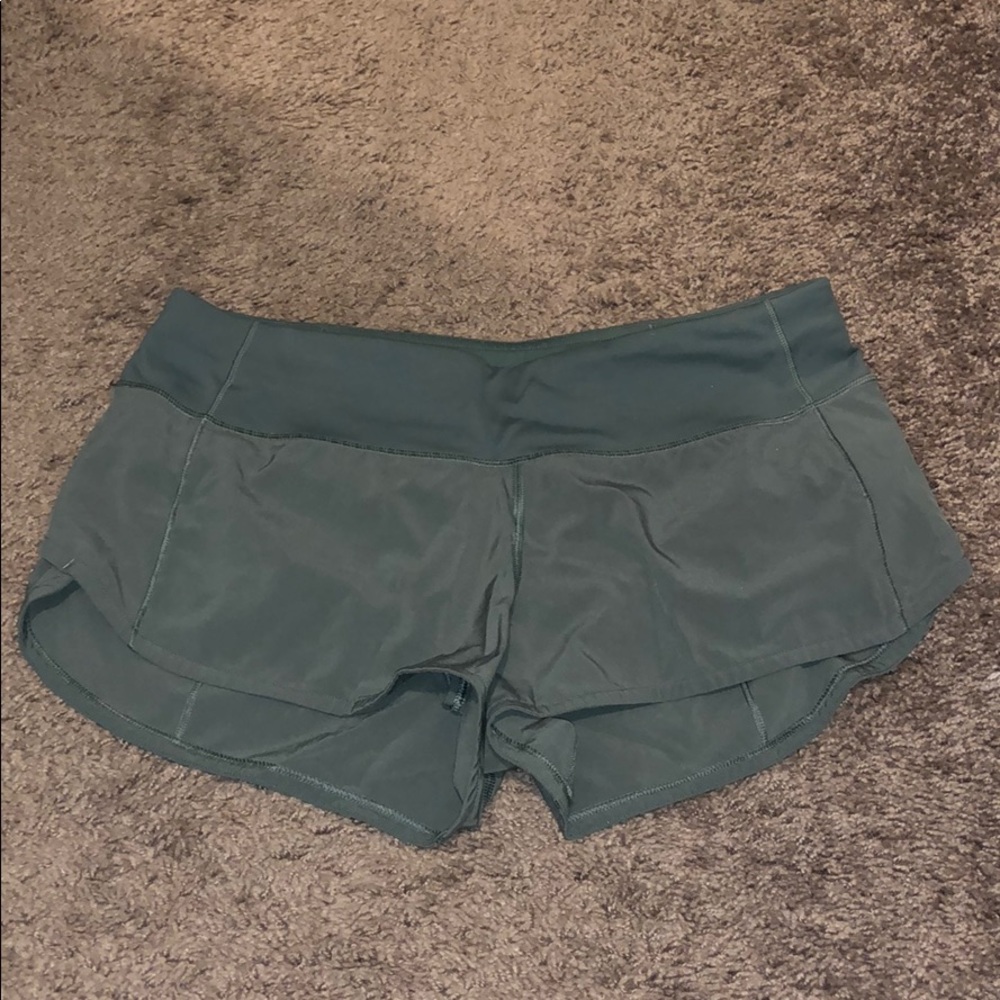 Lululemon Speed Up Shorts Juniper Green Size 6